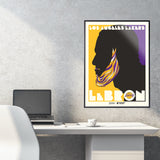 Phenom Gallery Los Angeles Lakers LeBron James Pushglass Inspired 18" x 24" Serigraph