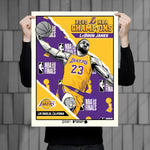 Phenom Gallery Los Angeles Lakers 2020 NBA Champions LeBron James 18" x 24" Deluxe Framed Serigraph