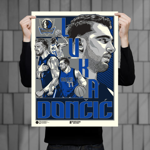 Phenom Gallery Dallas Mavericks Luka Doncic 18" x 24" Serigraph