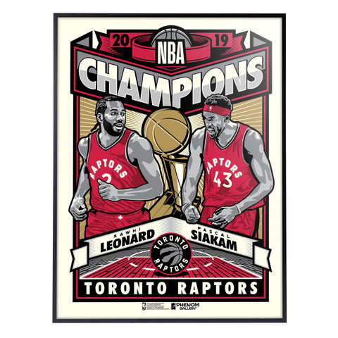Phenom Gallery Toronto Raptors '19 NBA Champs Limited Edition Deluxe Framed Serigraph