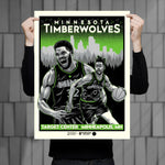 Phenom Gallery Minnesota Timberwolves City Edition Limited Edition Deluxe Framed Serigraph Print