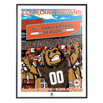 Phenom Gallery Cleveland Browns 75th Anniversary 18" x 24" Deluxe Framed Serigraph