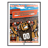 Phenom Gallery Cleveland Browns 75th Anniversary 18" x 24" Deluxe Framed Serigraph