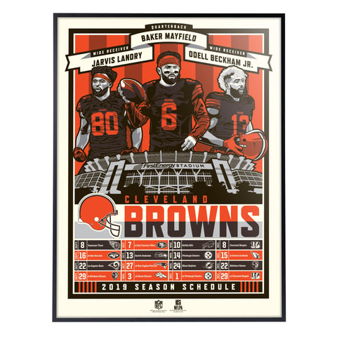 Phenom Gallery Cleveland Browns '19 Season 18" x 24" Deluxe Framed Serigraph
