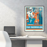 Phenom Gallery Miami Dolphins Tua Tagovailoa 18" x 24" Deluxe Framed Serigraph