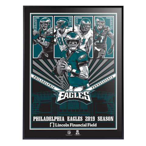 Phenom Gallery Philadelphia Eagles '19 Season 18" x 24"  Deluxe Framed Serigraph