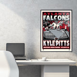 Phenom Gallery Atlanta Falcons Kyle Pitts 18" x 24" Deluxe Framed Serigraph