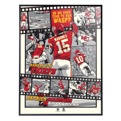 Phenom Gallery Kansas City Chiefs Super Bowl LIV Legendary Moments Deluxe Framed Serigraph Print