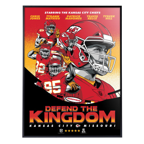 Phenom Gallery Kansas City Chiefs Defend The Kingdom 18" x 24" Deluxe Framed Serigraph