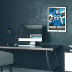 Phenom Gallery Carolina Panthers Christian McCaffrey 18" x 24" Deluxe Framed Serigraph