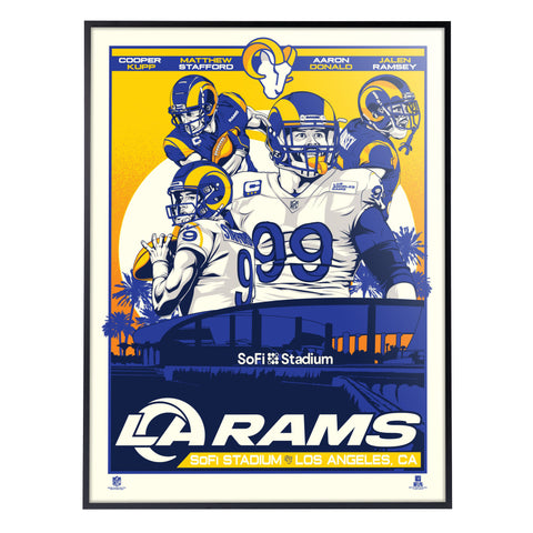 Phenom Gallery Los Angeles Rams Player '21 Star Players 18" x 24" Deluxe Framed Serigraph