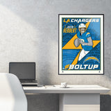 Phenom Gallery Los Angeles Chargers Justin Herbert 18" x 24" Serigraph