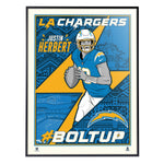 Phenom Gallery Los Angeles Chargers Justin Herbert 18" x 24" Serigraph