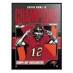 Phenom Gallery Tampa Bay Buccaneers Super Bowl LV Champs Mike Evans 18" x 24"  Deluxe Framed Serigraph