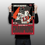 Phenom Gallery Tampa Bay Buccaneers Super Bowl LV Mike Evans Champs 18"x 24" Serigraph