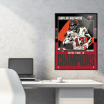 Phenom Gallery Tampa Bay Buccaneers Super Bowl LV Champs Mike Evans 18" x 24"  Deluxe Framed Serigraph