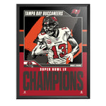 Phenom Gallery Tampa Bay Buccaneers Super Bowl LV Mike Evans Champs 18"x 24" Serigraph