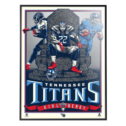 Phenom Gallery Tennessee Titans Derrick Henry 18" x 24" Deluxe Framed Serigraph