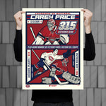 Phenom Gallery Montreal Canadiens Carey Price 315 Wins Limited Edition Deluxe Framed Serigraph Print
