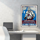 Phenom Gallery Colorado Avalanche Nathan MacKinnon 18" x 24" Deluxe Framed Serigraph