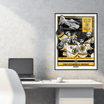 Phenom Gallery Boston Bruins 2011 Stanley Cup Champions 10th Anniversary 18" x 24" Deluxe Framed Serigraph