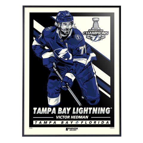 Phenom Gallery Tampa Bay Lightning '20 Stanley Cup Champions Victor Hedman Deluxe Framed Serigraph