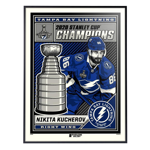 Phenom Gallery Tampa Bay Lightning Nikita Kucherov '20 Stanley Cup Champs Deluxe Framed Print