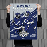 Phenom Gallery Tampa Bay Lightning 2021 Stanley Cup Champions Kurcherov & Stamkos Serigraph Print