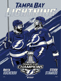 Phenom Gallery Tampa Bay Lightning 2021 Stanley Cup Champions Kurcherov & Stamkos Serigraph Print