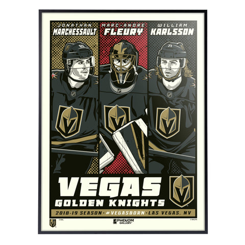Phenom Gallery Vegas Golden Knights Superstar Set Limited Edition Deluxe Framed Serigraph
