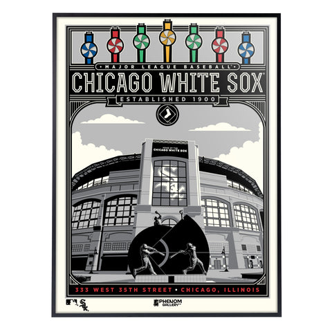 Phenom Gallery Chicago White Sox Stadium 18" x 24" Deluxe Framed Serigraph