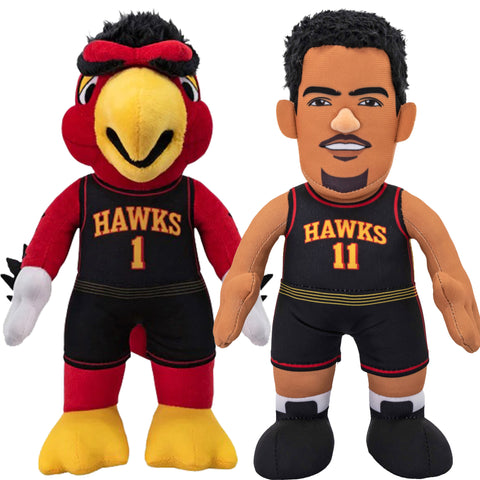 Bleacher Creatures Atlanta Hawks Bundle: Trae Young and Harry the Hawk 10" Plush Figures