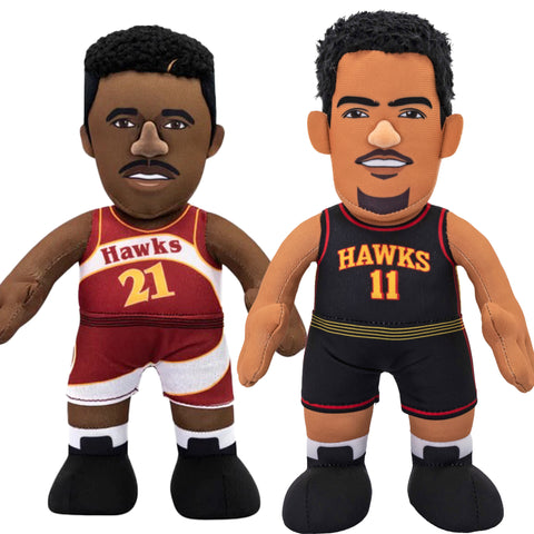 Bleacher Creatures Atlanta Hawks Bundle: Trae Young and Dominique Wilkins 10" Plush Figures