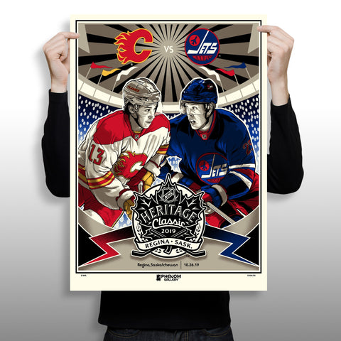 Phenom Gallery NHL Heritage Series 2019 - Flames vs Jets Serigraph (Printer Proof)