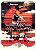 Phenom Gallery Portland Trailblazers 50th Anniversary Clyde Drexler Deluxe Framed Serigraph
