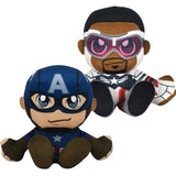 Bleacher Creatures Marvel Kuricha Bundle: Captain America and Sam Wilson (Falcon Cap) Kuricha Plushies
