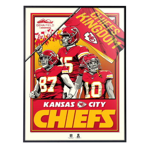 Phenom Gallery Kansas City Chiefs Player 2021 18" x 24" Deluxe Framed Serigraph