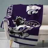 Sleep Squad Kansas State Wildcats Willie the Wildcat Mascot 60” x 80” Raschel Plush Blanket