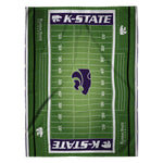 Sleep Squad Kansas State Wildcats Football Field 60” x 80” Raschel Plush Blanket