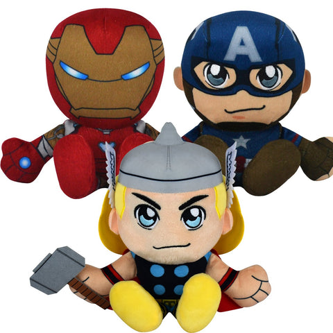 Bleacher Creatures Marvel Avengers Kuricha Bundle: Thor, Cap & Iron Man Kuricha Plushies