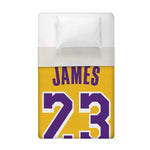 Sleep Squad Los Angeles Lakers LeBron James 60” x 80" Raschel Plush Blanket