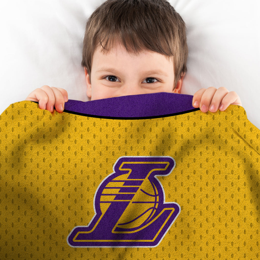 Sleep Squad Los Angeles Lakers LeBron James 60” x 80” Raschel