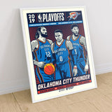 Phenom Gallery Oklahoma City Thunder 2019 NBA Playoffs Serigraph (Printer Proof)