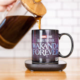 Uncanny Brands Marvel Black Panther "Wakanda Forever" Mug Warmer with Mug