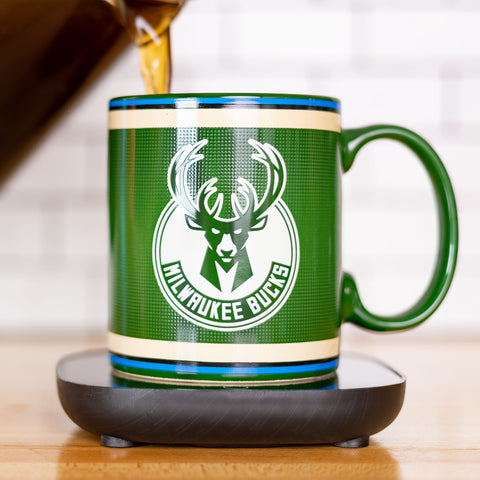 Uncanny Brands NBA Milwaukee Bucks Logo Mug Warmer with Mug