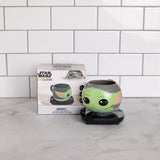 Uncanny Brands Star Wars Mandalorian Grogu Mug Warmer with Molded Mug