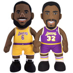 Bleacher Creatures Los Angeles Lakers Champion Bundle: Lebron James and Magic Johnson 10" Plush Figures
