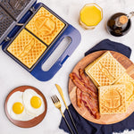 Uncanny Brands Star Wars Mandalorian Bounty Hunter & Baby Yoda Waffle Maker