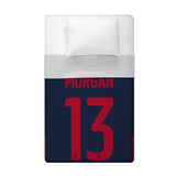 Sleep Squad US Women's Soccer Alex Morgan 60” x 80” Raschel Plush Jersey Blanket