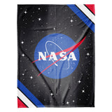 Sleep Squad Nasa Logo 60” x 80”  Raschel Plush Blanket